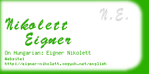 nikolett eigner business card